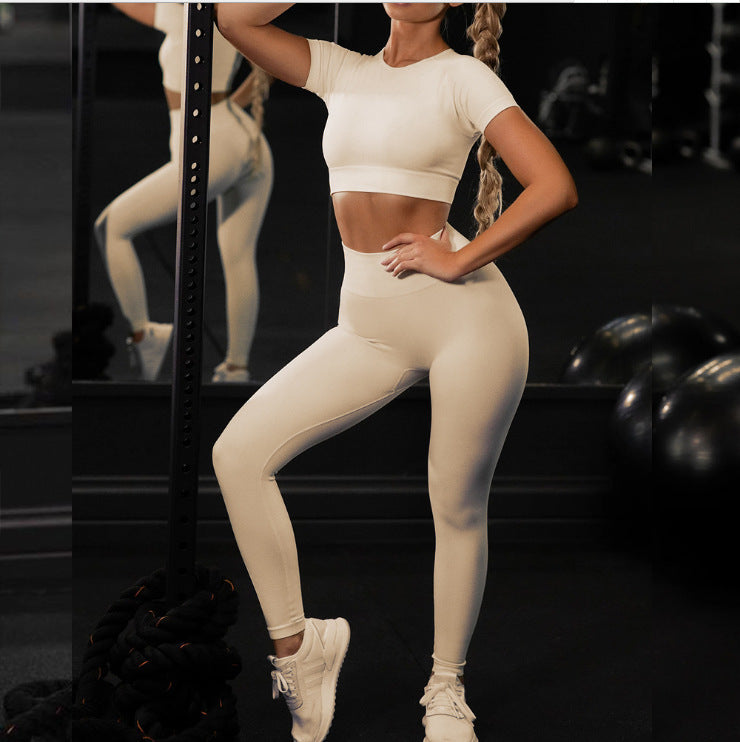Solid color yoga seamless set - Vibin Sleek Fashion
