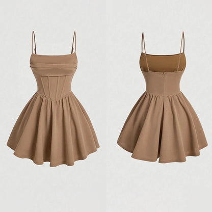 Sweetheart A-Line Mini Dress - Vibin Sleek Fashion