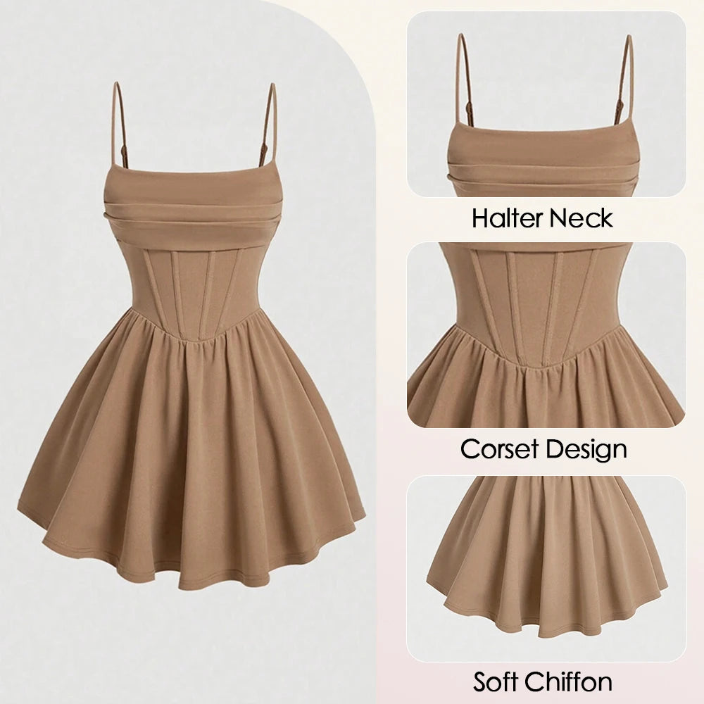 Sweetheart A-Line Mini Dress - Vibin Sleek Fashion