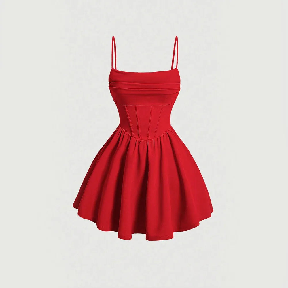 Sweetheart A-Line Mini Dress - Vibin Sleek Fashion