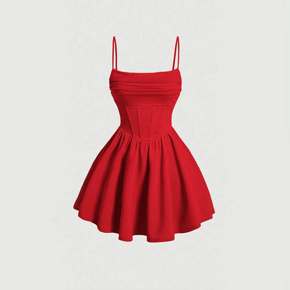 Sweetheart A-Line Mini Dress - Vibin Sleek Fashion