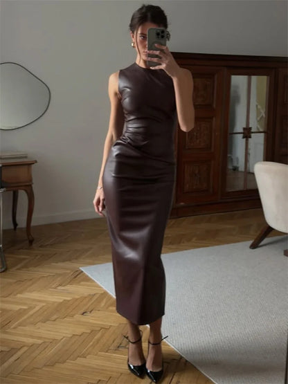 Milano Slim Patchwork Bodycon Dress - Vibin Sleek Fashion