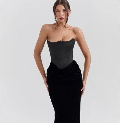 Glam Strapless Maxi Dress - Vibin Sleek Fashion