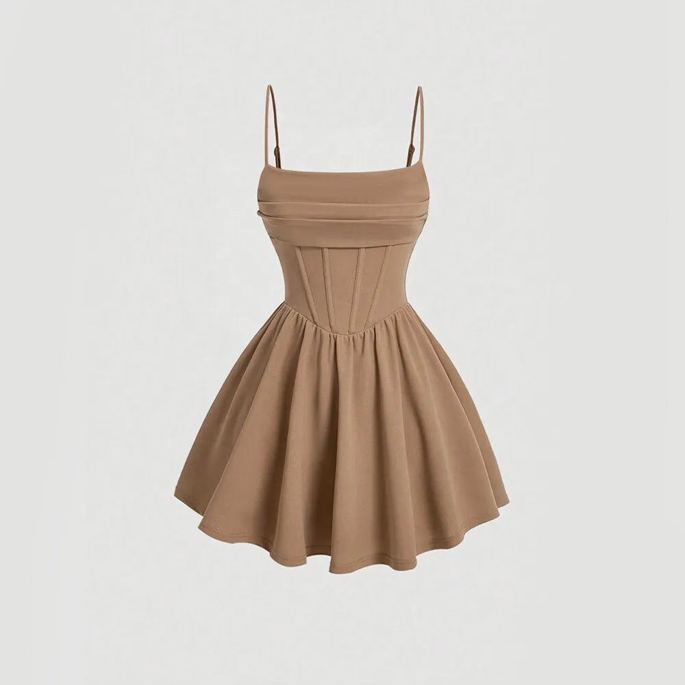 Sweetheart A-Line Mini Dress - Vibin Sleek Fashion
