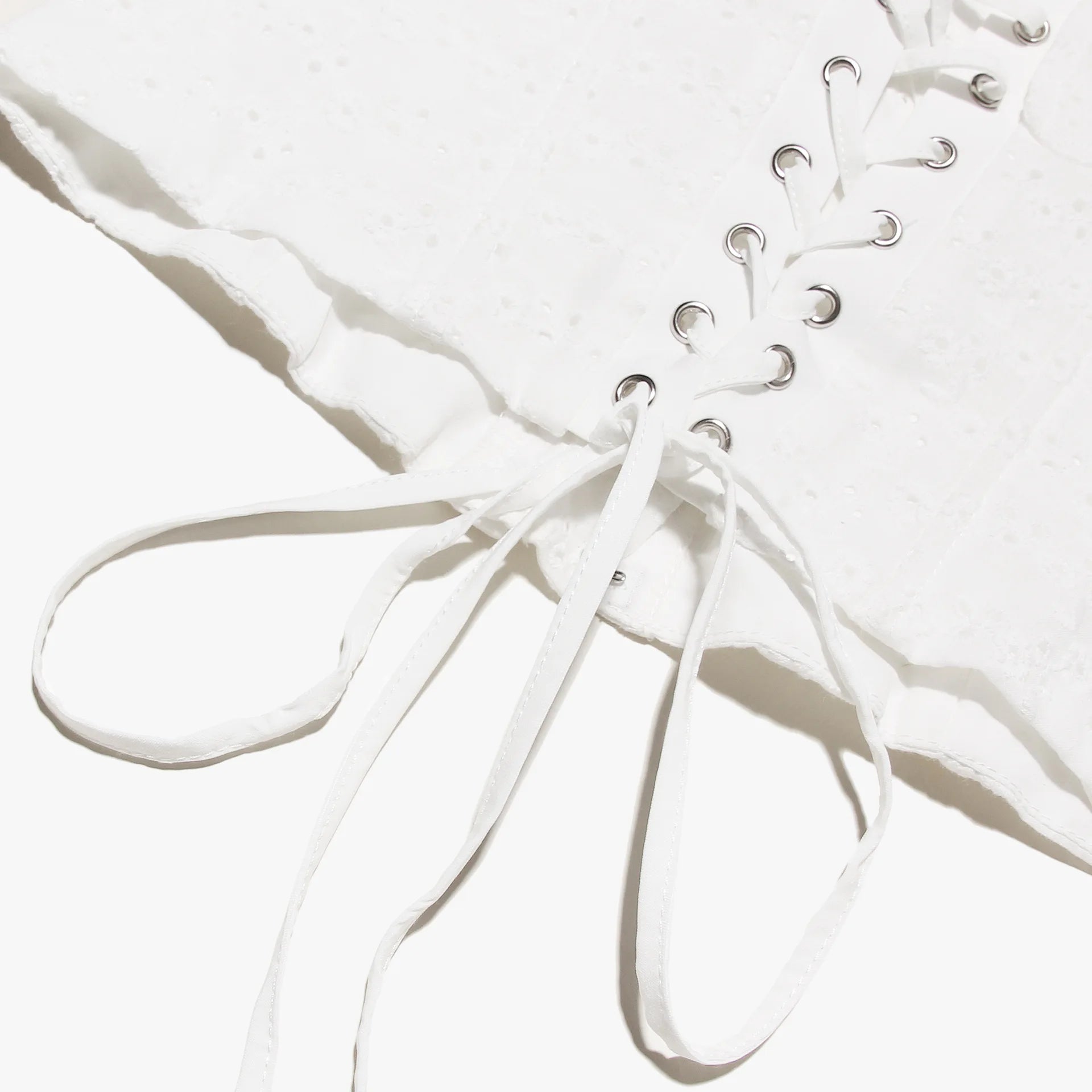 White Corset Lace Up Tank Top - Vibin Sleek Fashion
